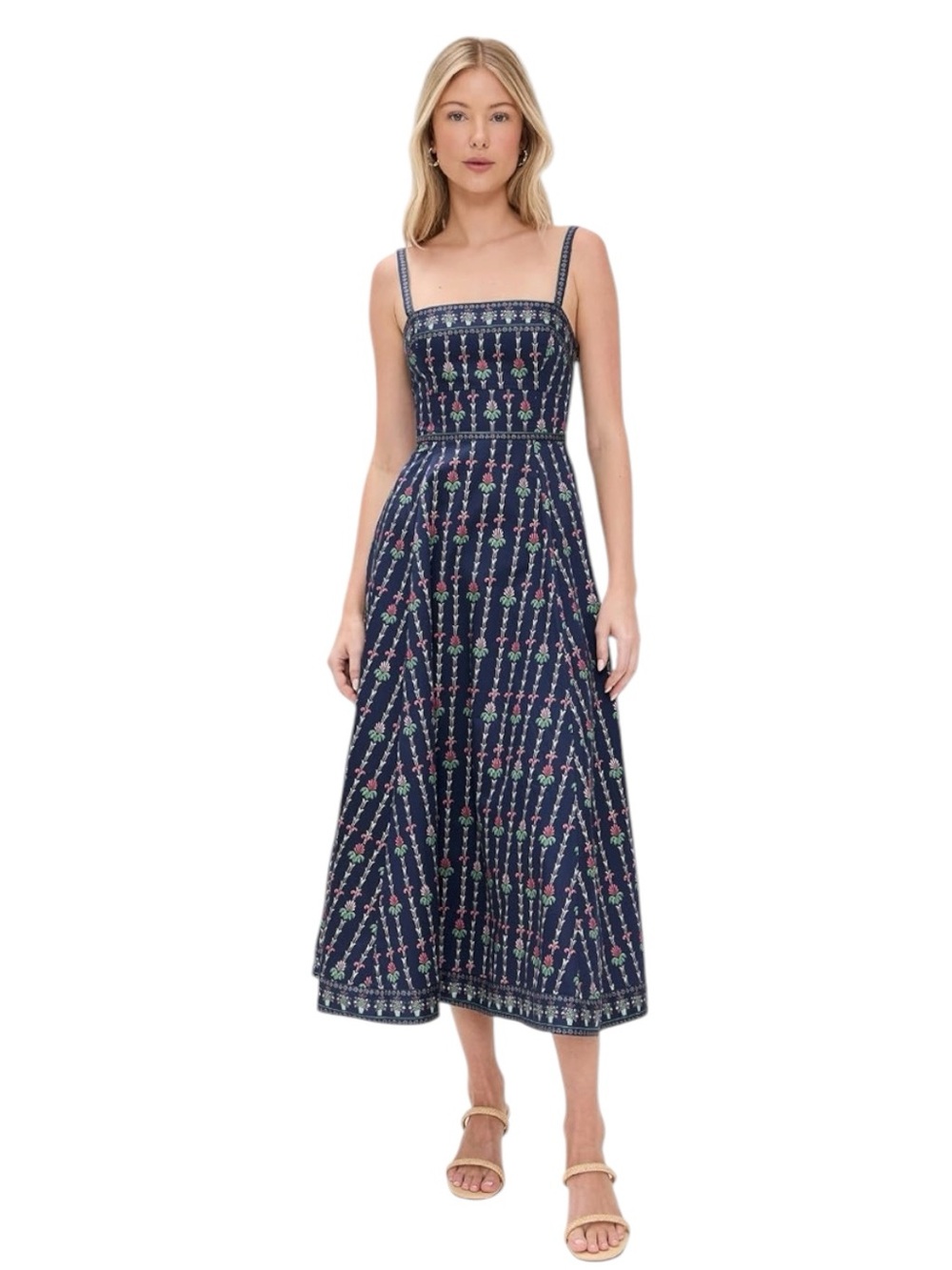 Hill House Margot dress. Trailing Fern Navy. M.  Like new